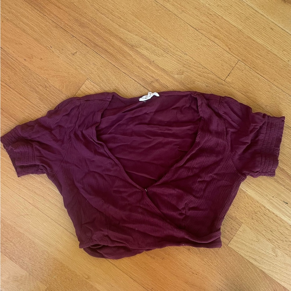 Burgundy crop top